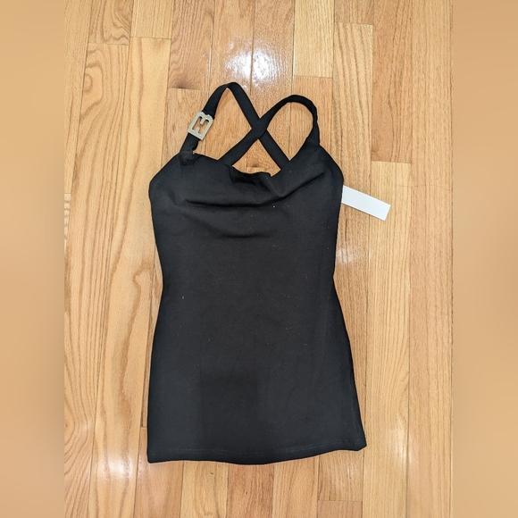 8. NWT EB DENIM COWL BUCKLE TOP - Picture 5 of 9